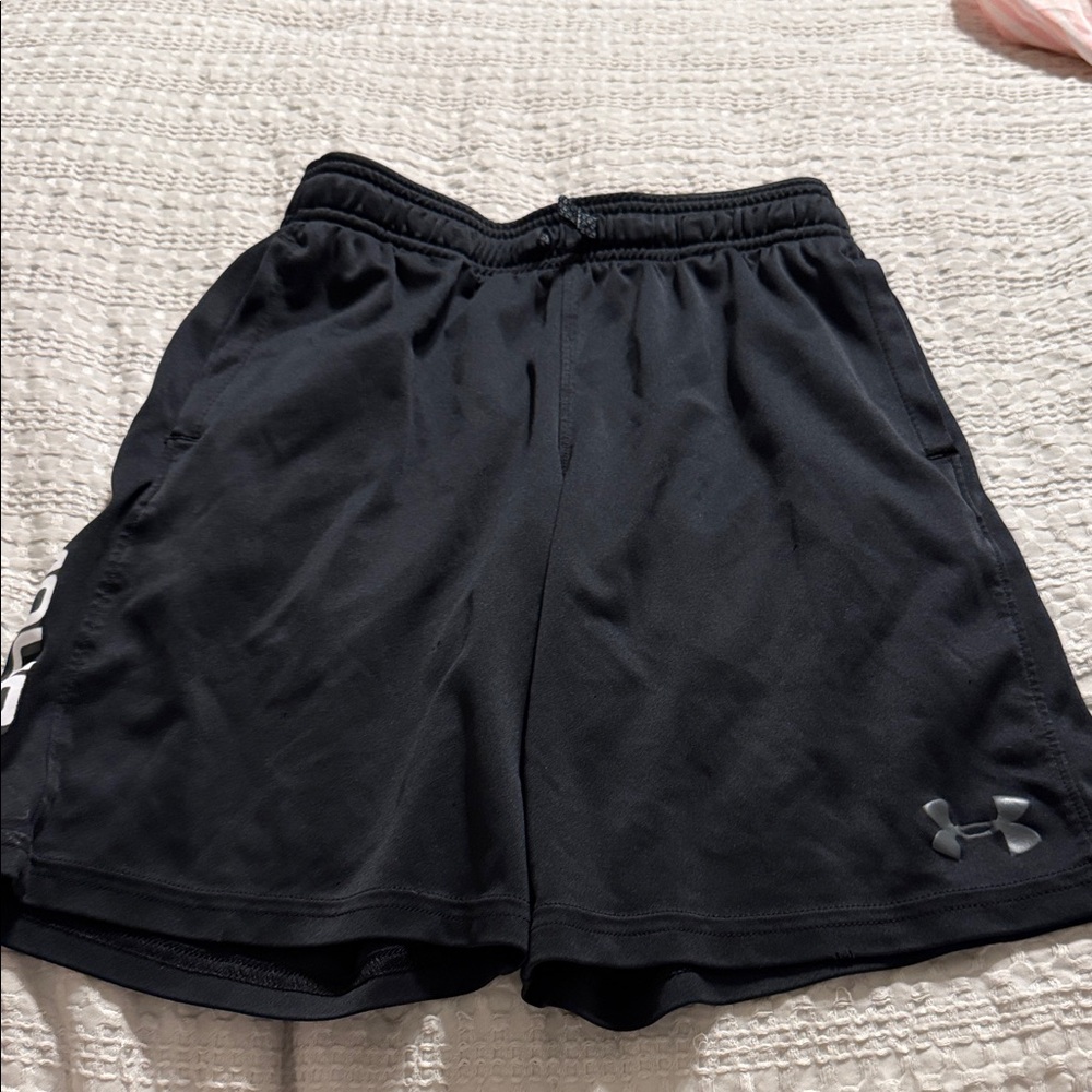 Under Armour Black Men’s Athletic Shorts with Logo